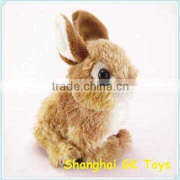 High Quality lifelike Plush Grey Rabbit Toy