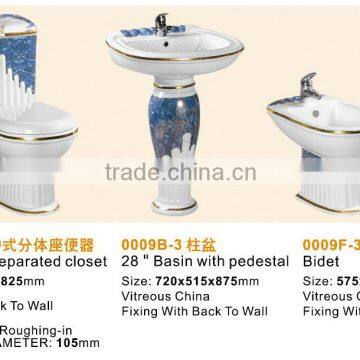 Ceramic Luxury Sanitary Ware Decorated Two Piece Toilet photo-2