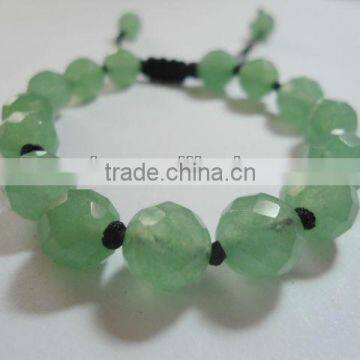 Fashion jewelry beads bracelet handmade shamballa bracelet Green aventurine