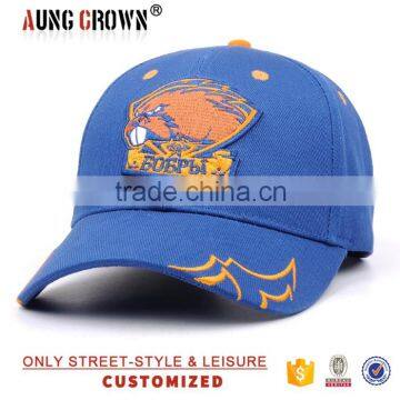 3d baseball cap with flat brim and custom logo