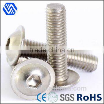 M10x1.25 countersunk head bolt hex socket pan head stainless steel bolt