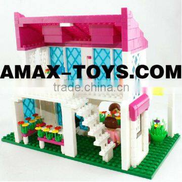 bd-0786102 children toys brick Plastic intelligent toys brick flower shop 425pcs