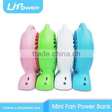 Rechargable Super Strong Wind Desk Mini Fan With Power Bank Function Adjustable Speed and LED Flashlight photo-6