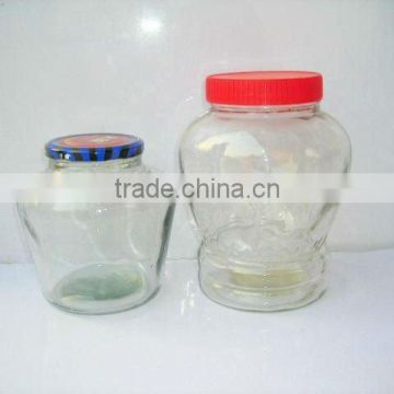 glass coffee jar with plastic cap