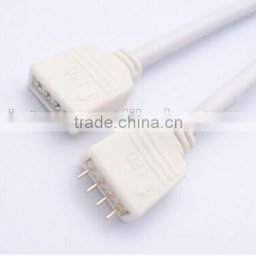 LED 4P Round White Cable, LED 4P Plug WhiteCord, LED 4P White Cable