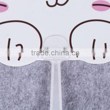 Lovely Cartoon Shape pp Hand Fan pp Plastic Fan Handle Advertising Fan photo-3