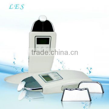 mini home use galvanic facial machine with 3 optional heads LCD display design