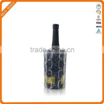 Cylinder Clutch Wine Bottle Cooler Bag with Hook and Loop Fastener