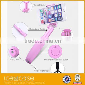 2016 Mini Selfie Stick With Bluetooth Shutter Button,Custom Handheld Bluetooth Selfie Stick Monopod Stick