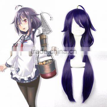 Hot Anime Submarine Taigei Straight Purple Anime Cosplay Wig Kantai Collection-Japanese Submarine Great Whale Purple Cosplay Wig