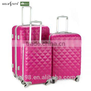 The latest Pink Rhombus lattice 3 pieces luggage set