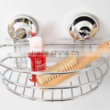 Metal oval storage basket with suction cup