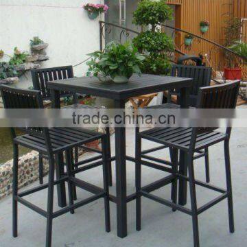 Outdoor bar table and bar chair