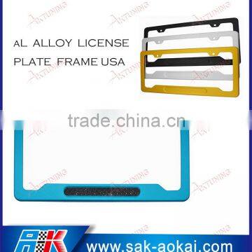 Aluminum Alloy License Plate Frame USA With Carbon Fiber Piece