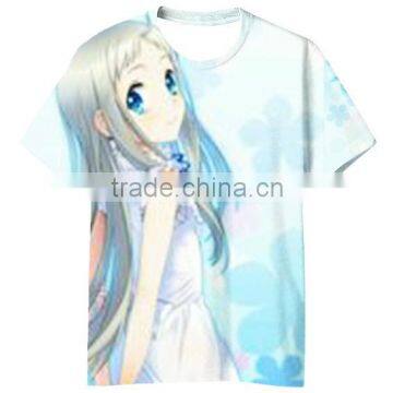 sublimation printed women t shirt/withe t shirt