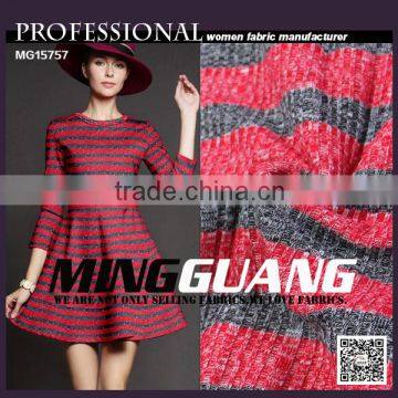 Lastest new design in Europe market popular hot sell for lady's rib knitted fabric good price by fabric