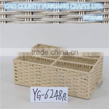 Ivory color paper socks storage basket