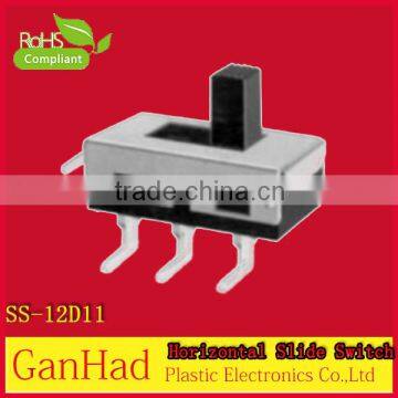 High quality 1P2T 2A 125V AC slide switch