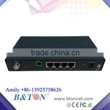 Metal Casing FTTB FTTH Solution 4*100M Ethernet CATV EPON ONU GEPON ONT