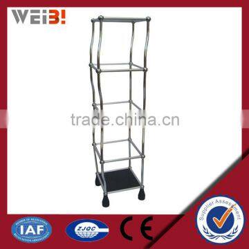 Metal Commercial Book Holder Magazine Rack With Wheels