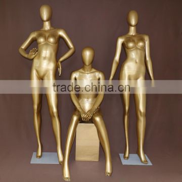 Fiber Gold color full body famale mannequin