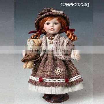 12inches Standing Dolls fashionable country girl dolls porcelain doll                        
                                                Quality Choice