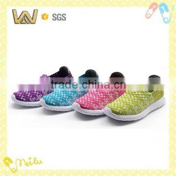 Fashion Handmade Woven Elastic Casual Shoes Women