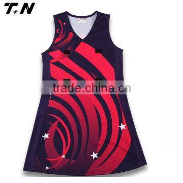 Hot-selling custom red netball dress