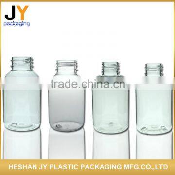 China manufacturer custom logo convenient transparent round portable plastic travel bottle