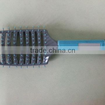 professional curved design hair brush with magnet handle