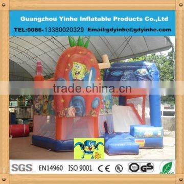 Hot Sale Inflatable spongebob combo bouncy castle