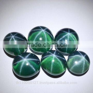 109.40 Ct Emerald Green Star Sapphire 6 Rays Lab Created Stone