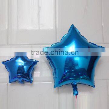 10 inch start shape pure color foil helium balloons for birthday supplies