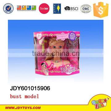 plastic cheap beautiful Bust Model girl baby doll for kids play