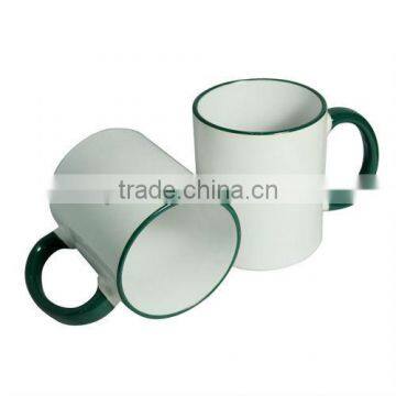 11OZ ring and rim color mug /sublimation customized