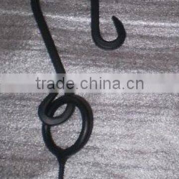 Black Forged Metal Curved Hanging Plant Bracket Hook, Wall Hanging Bracket, Hanging Bracket