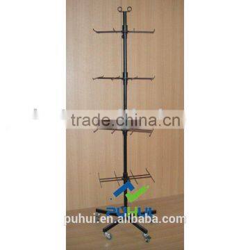 adjustable floor metal revolving display stand from china manufacturer