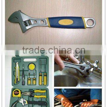 Rubber Handle Adjustable Wrench Professinal Hand Tools