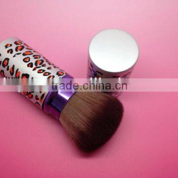 Retractable Blush Brush Leapord Printed Powder Brushes Makeup Cosmetic Tools