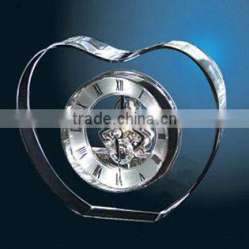 Heart mechanical crystal table clock for table decoration