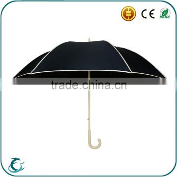 New design fiber ribs black color classical style business rain umbrella