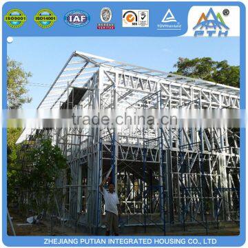 ISO,CE certificated luxury light steel prefabricated house villa