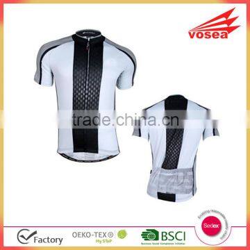 Black and White Cycling Shirt Top Sport Wear With OEM