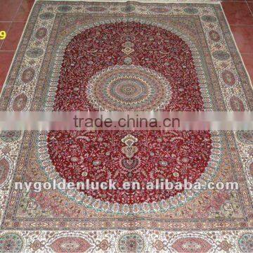 6X9 400L handmade red persian silk carpets