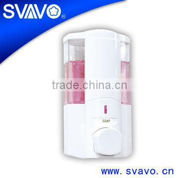 mini lavatory liquid soap dispenser 350ml with clarified plastic tank for wall mounted