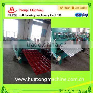 HT-1100&C21 steel wall and roof Double layer tile roll forming machine