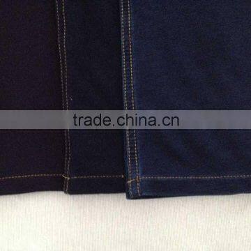 72%cotton 22%polyester 6%spandex 240gsm indigo knit terry fabric from Changzhou China