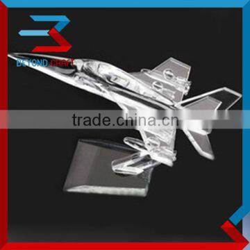 Glass Warplanes Helicopters Engraved Crystal for Army Souvenirs