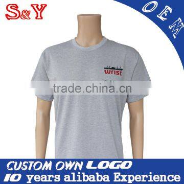 Silk screen printed custom 95% cotton 5% elastane t shirt