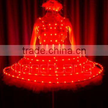 tron ultra LED costume, event stage LED costume, enlighted illuminated clothing